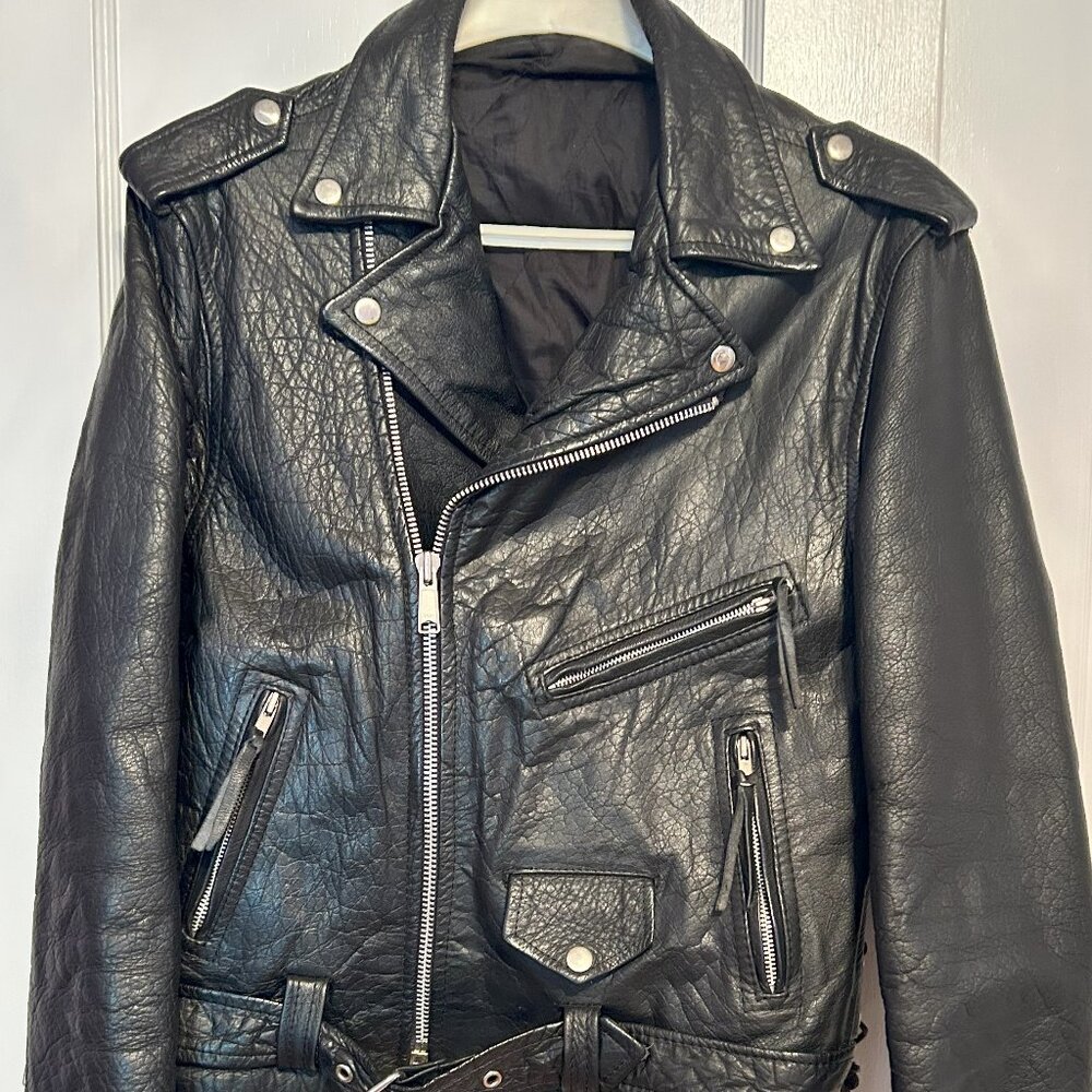 Vintage 1990's Biker Leather Jacket